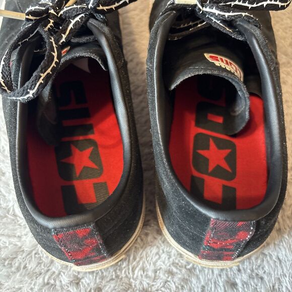 Converse One Star Pro Roses A01579C Black Red Suede Skateboard size 10.5 men's - Picture 6 of 10